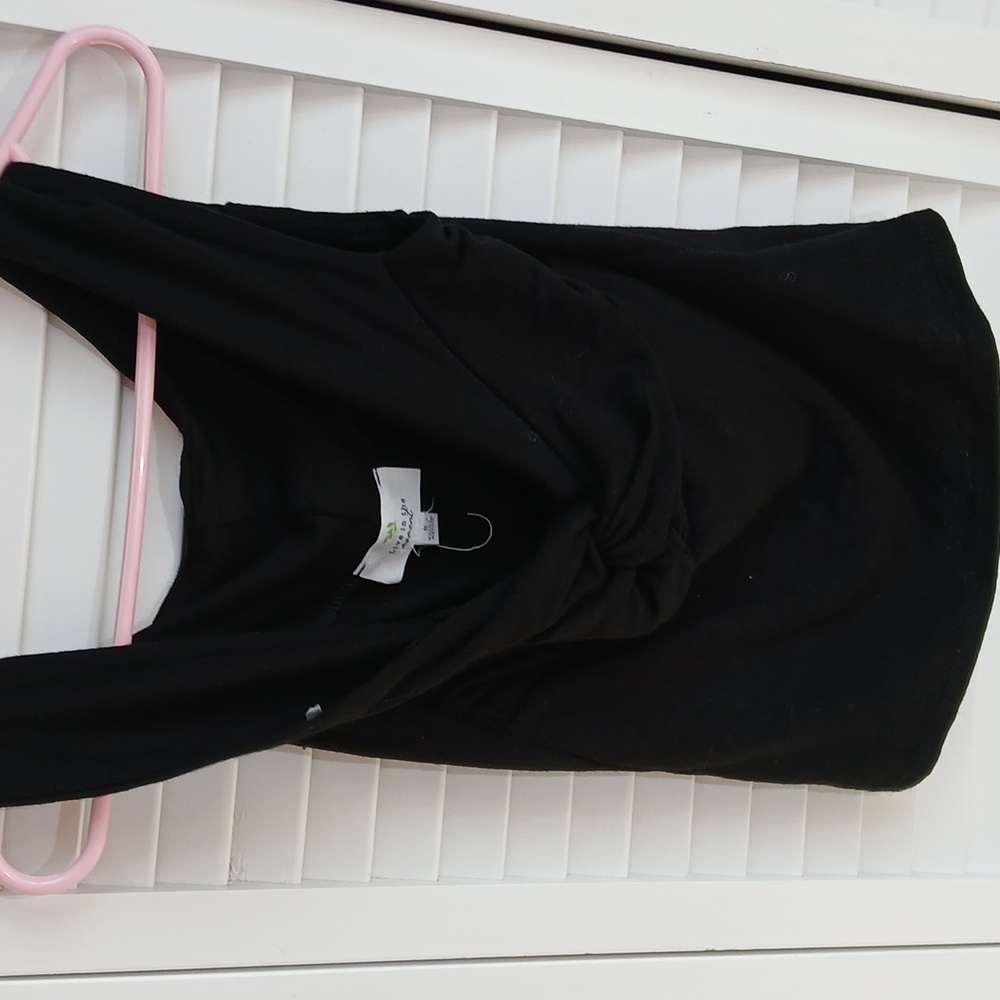 Business casual sleeves tank top black with spiral